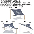 Shade Sail Waterproof Polyester (Grey)