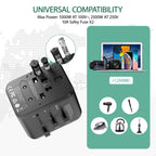 Travel Adapter Universal All-in-One with 2 USB