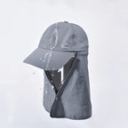 Sun Hat Quick-Dry Neck Flap Unisex (Light Gray)