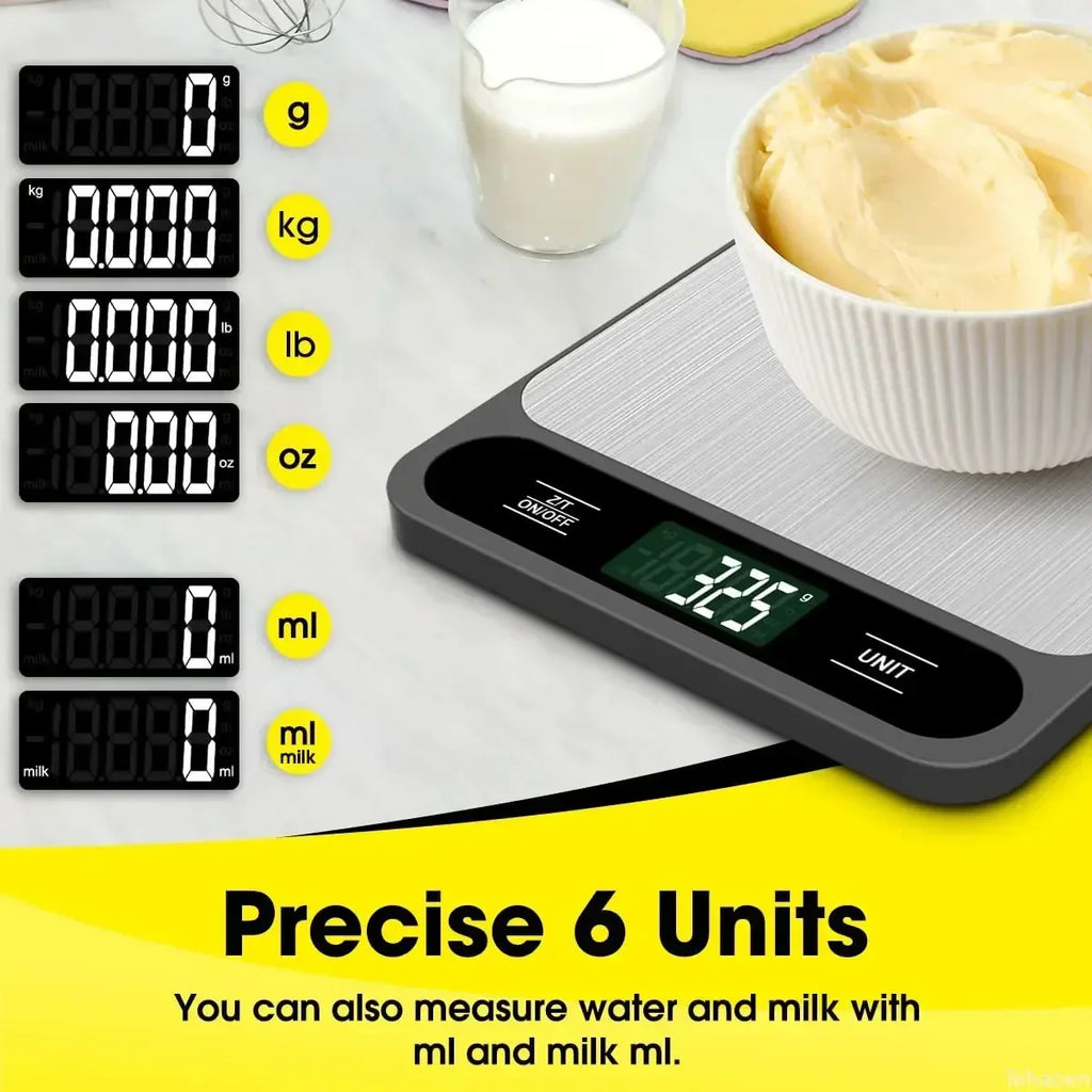Kitchen Scale Digital with USB Waterproof 10Kg Smart