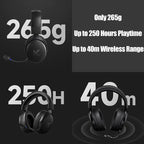 Headset Gaming Tri-Mode Wireless USB Microphone