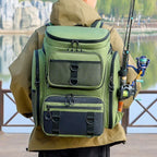 Fishing Backpack with Rod Holders & Tackle Storage