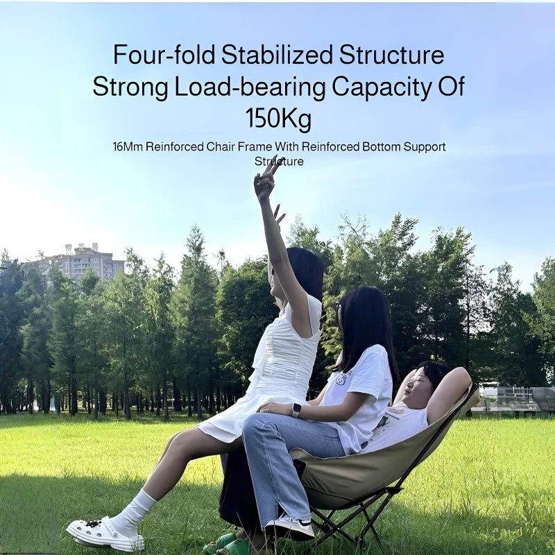 Outdoor Folding Chair with Portable Camping Recliner