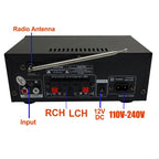 Bluetooth Stereo Audio Amplifier High Power 2.0 Channel
