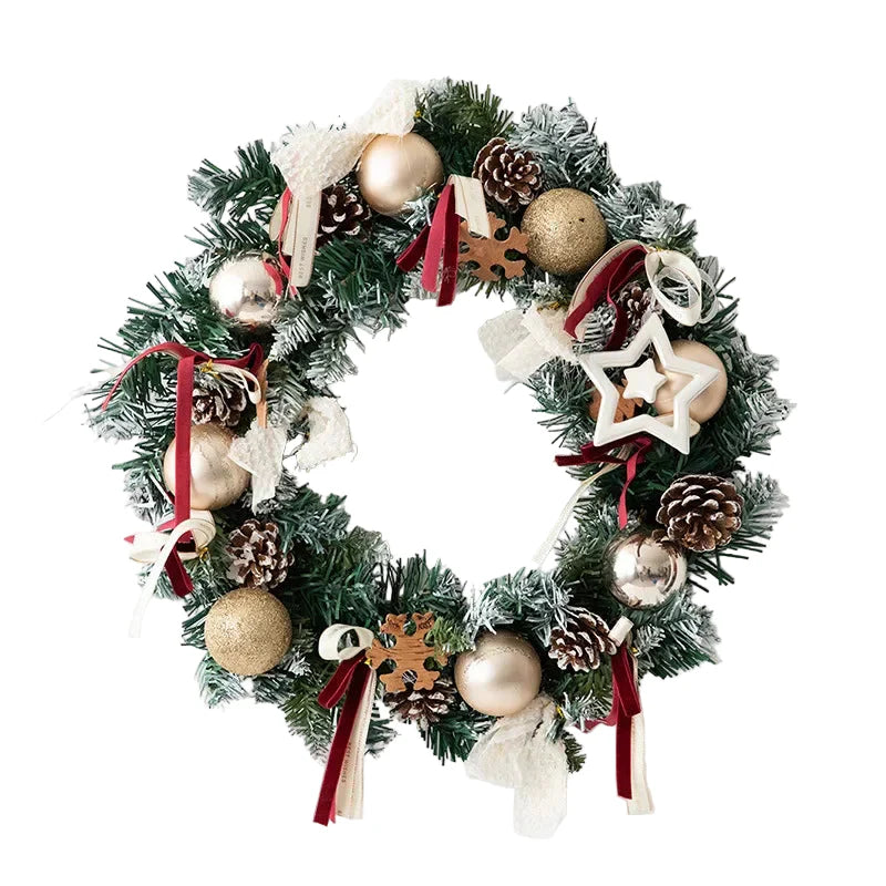 Christmas Hanging Ornament with Pinecone Ball Decoration