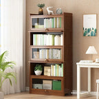 Bookshelf Storage Cabinet with Flip Doors