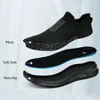 Walking Black Shoes Slip-On Mesh Men (Shoe Size: 39)