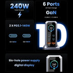 Charger GaN 240W USB C Desktop Fast Charging