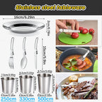 Camping Cookware Set Lightweight Non Stick