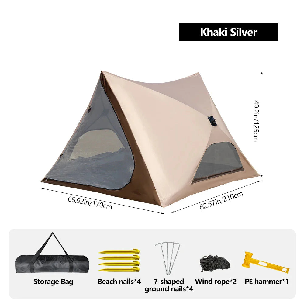 Outdoor Camping Tent with Waterproof Quick Setup (2-4 Person)