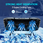 Laptop Cooling Pad Adjustable Stand with 5 Fans