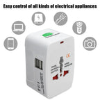 Universal Plug Travel Adapter  with USB Type C Ports