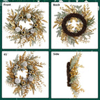 Christmas Wreath Artificial Pine Cone Round