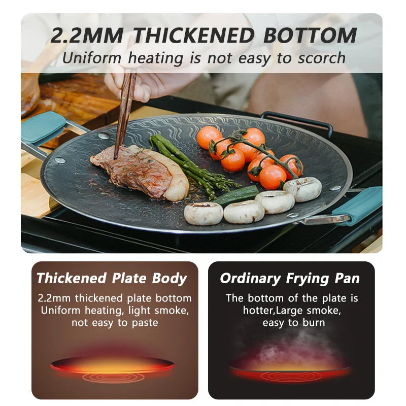 Camping Non Stick Folding Grill Pan