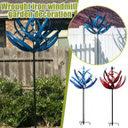 Wind Spinner Metal Retro Garden Windmill Decoration