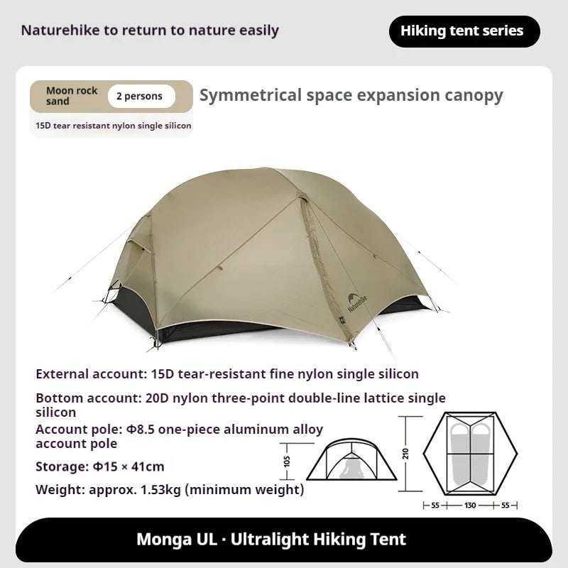 Outdoor Camping Tent with Waterproof Double Layer for 2 Person