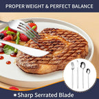 Cutlery Set Stainless Steel Silverware 24 pieces