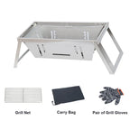 Camping BBQ Grill Folding with Stainless Adjustable