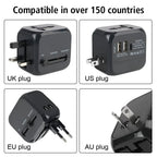 Travel Adapter Universal Wall Charger with USB Type C