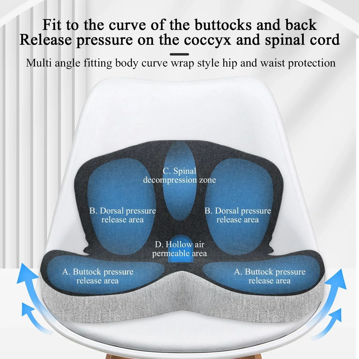 Lumbar Pillow Memory Foam Seat Support