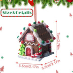 Christmas Ornaments Gingerbread House Hanging Set
