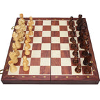 Chessboard Wooden Folding 39cm with Pieces