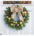 Christmas Wreath Bow Flower Door Hanging Decoration