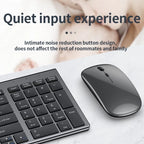 Slim Wireless Bluetooth Rechargeable Keyboard Mouse Set