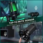 Gaming Microphone RGB USB Condenser with Tripod Stand