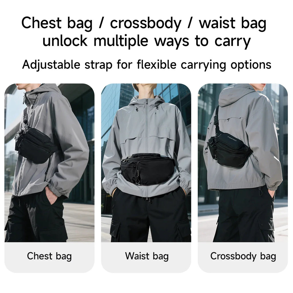 Men Chest Sling Bag with Waterproof Tactical Crossbody