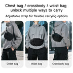 Men Chest Sling Bag with Waterproof Tactical Crossbody