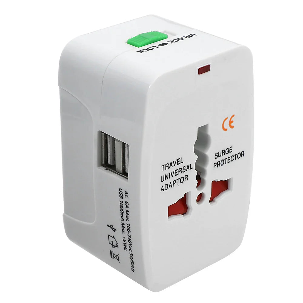 Universal Plug Travel Adapter  with USB Type C Ports