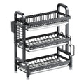 Kitchen Storage Rack 3-Tier Carbon Steel Organizer