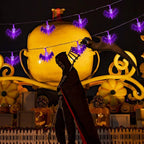 Halloween String Lights Purple Bat for Decoration