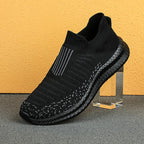 Walking Black Shoes Slip-On Mesh Men (Shoe Size: 39)
