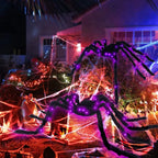 Halloween Spider Decoration with Light-Up Red Eyes