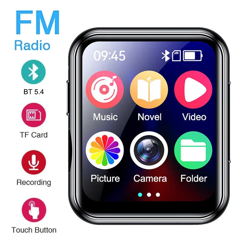 MP3 Player Bluetooth HiFi Walkman Touch Screen Speaker Recorder