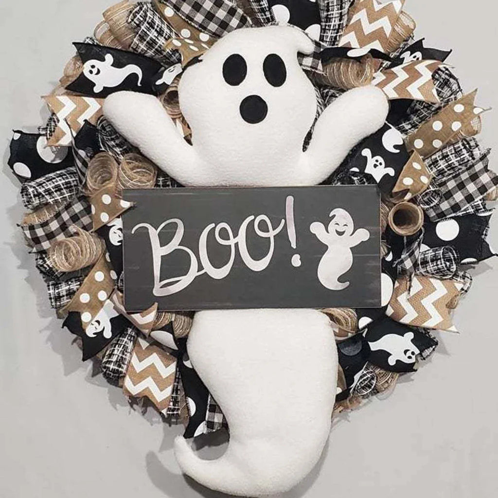 Halloween Wreath Ghost Doll Indoor Decoration