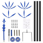 Wind Spinner Metal Retro Garden Windmill Decoration