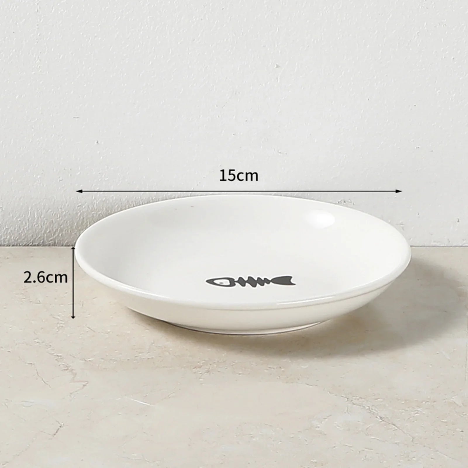 Cat Food Bowl Ceramic Wide Non Slip Shallow Dish