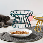 Cat Food Bowl Ceramic Wide Non Slip Shallow Dish