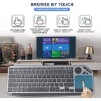 Rechargeable Wireless Bluetooth Keyboard with Touchpad & Backlight
