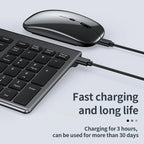 Slim Wireless Bluetooth Rechargeable Keyboard Mouse Set