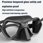 Diving Mask with Tempered Glass Anti-Fog Silicone for Adult