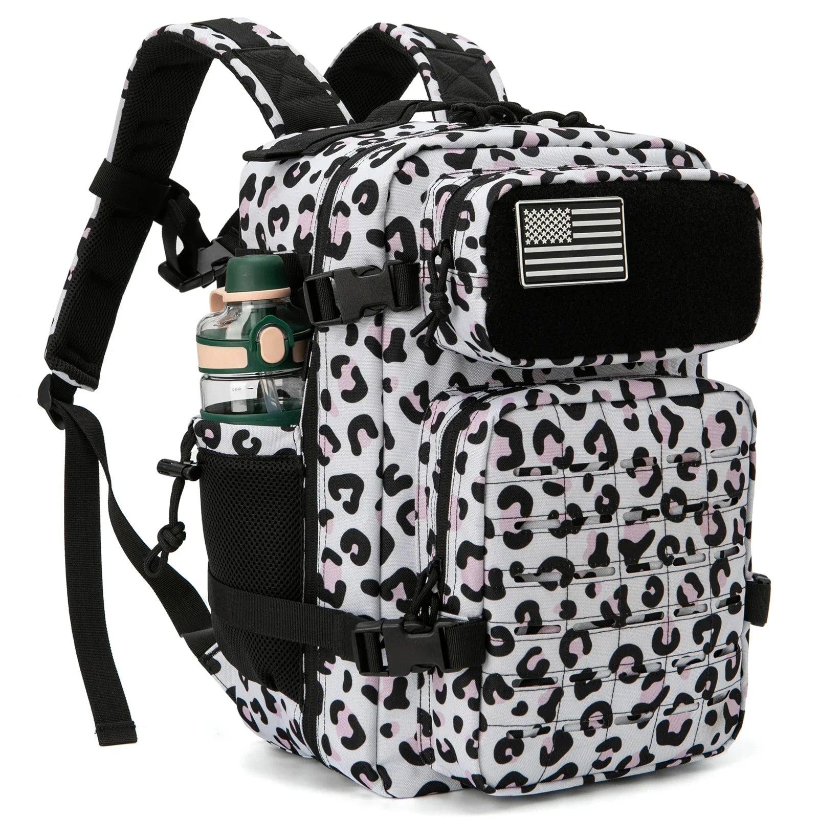 Tactical Backpack with 25L Polyester Leopard