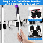 Mop Broom Holder Stainless Steel Wall Mounted