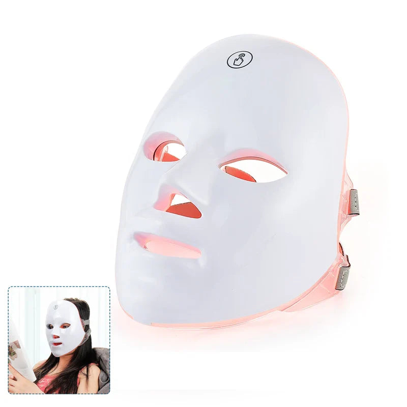 LED Face Mask with 7-Color Photon Skin Rejuvenation