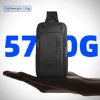 Men Crossbody Bag with USB Waterproof Travel Sling