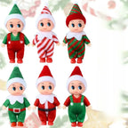 Christmas Elf Dolls with Mini Plush Set (6pcs)