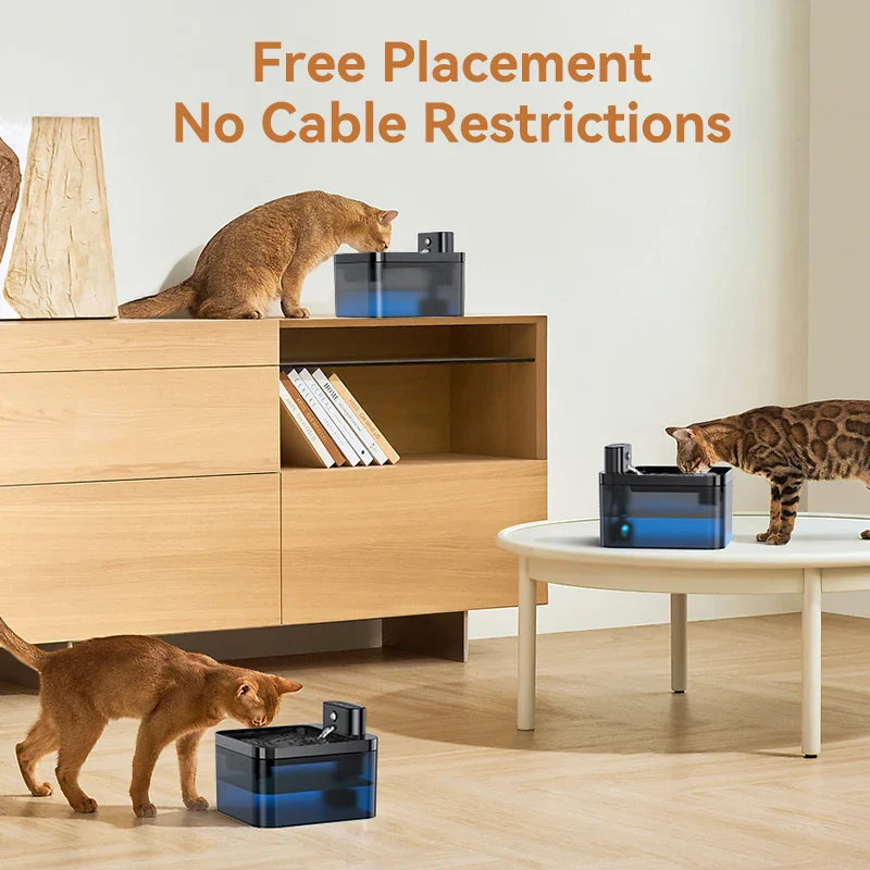 Cat Water Fountain Wireless Automatic 2600mAh